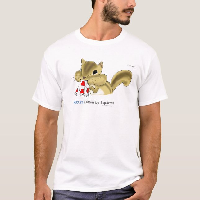 ICD-10: W53.21 som bitas av ekorren Tee Shirt (Framsida)
