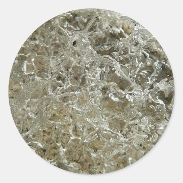 Ice Abstrakt Nature Struktur Runt Klistermärke (Framsida)