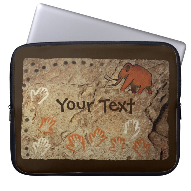 Ice Age Cave Art Laptop Sleeve (Framsidan)