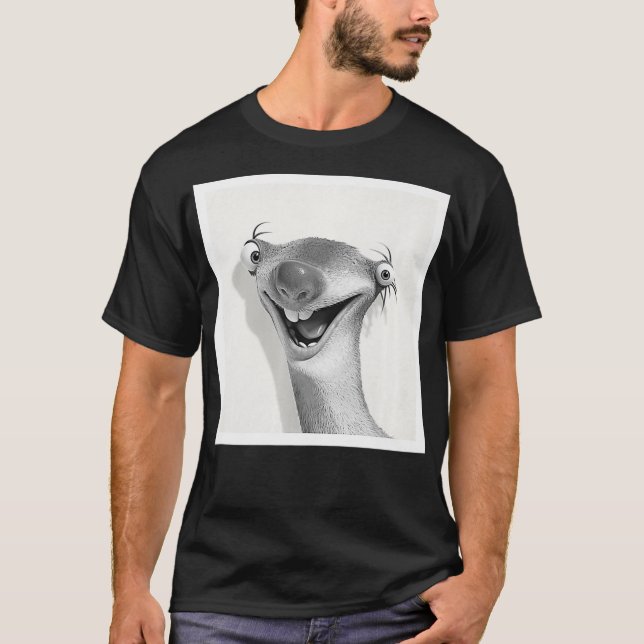 Ice Age Sid the Sloth Photo Booth Portrait Premium T Shirt (Framsida)