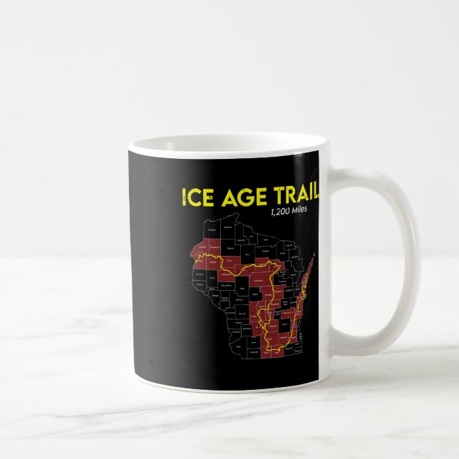 Ice Age Trail Wisconsin Långdistansvandring Sceni Kaffemugg (Höger)