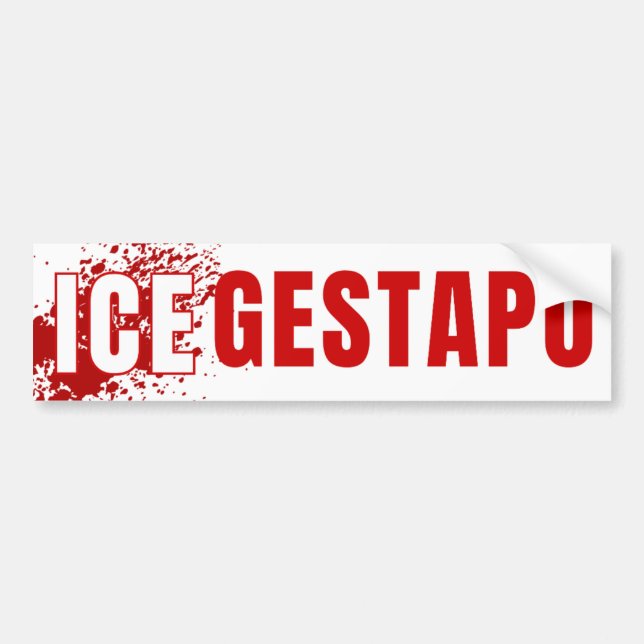 ICE är Gestapo Anti Trump Bildekal (Framsidan)