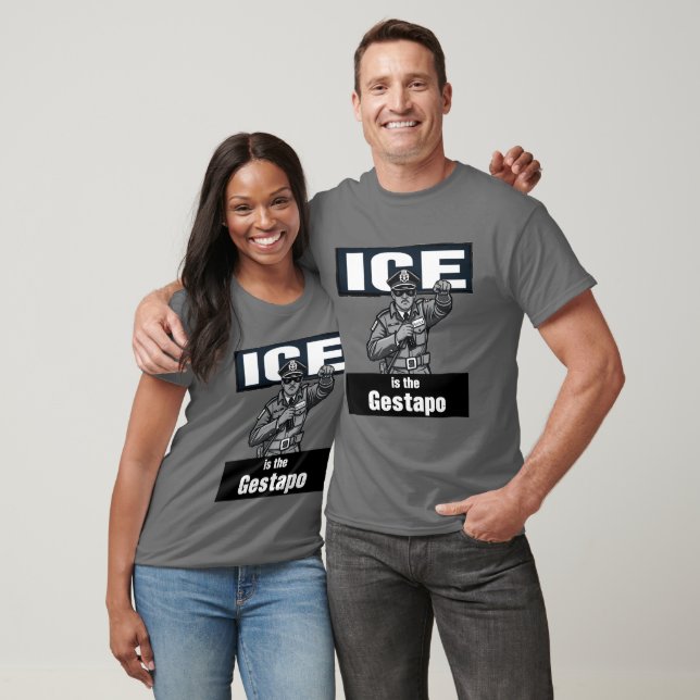 ICE är Gestapo T Shirt (Unisex)