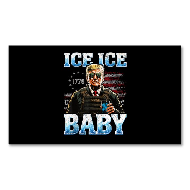 Ice Baby Rolig Trump Magnetiska Visitkort (Framsida)