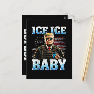 Ice Baby Rolig Trump Vykort