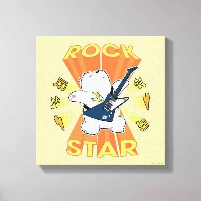 Ice Bear - Rock Star Canvastryck (Framsida)