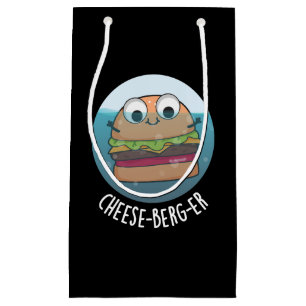 Ice-berg-er Funny Cheeseburger Pun Mörk BG