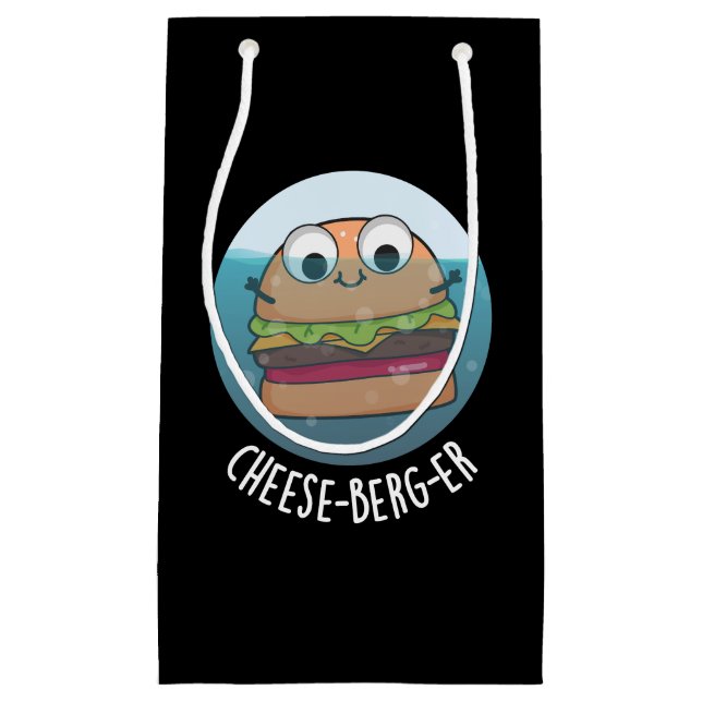 Ice-berg-er Funny Cheeseburger Pun Mörk BG (Framsidan)
