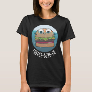 Ice-berg-er Funny Cheeseburger Pun Mörk BG T Shirt