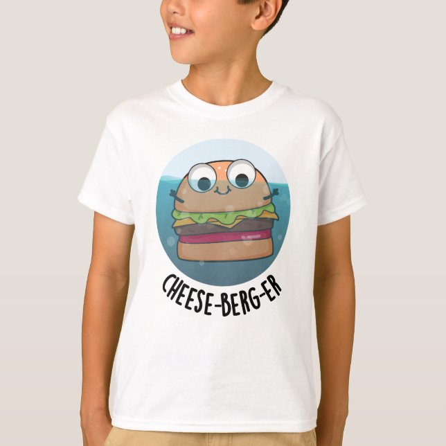 Ice-berg Funny Cheeseburger Pun T Shirt (Framsida)