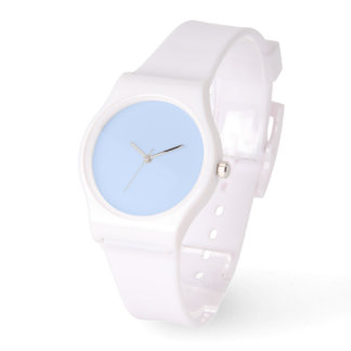 Ice Blue Dial White Silicone Armbandsur