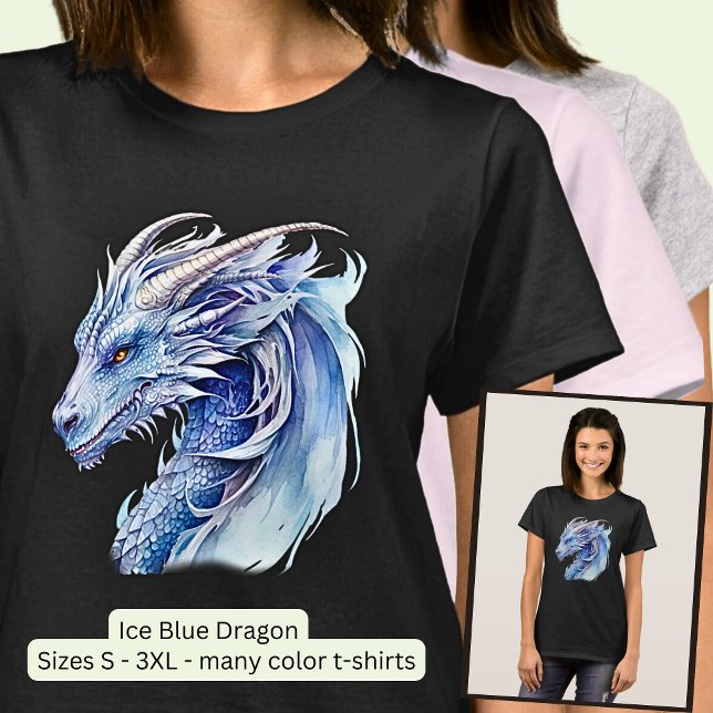 Ice Blue Dragon T Shirt (Skapare uppladdad)