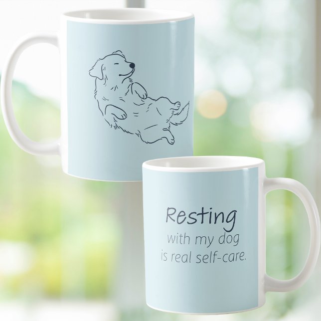 Ice Blue Golden Retriever Dog Mom Mug Kaffemugg (Skapare uppladdad)