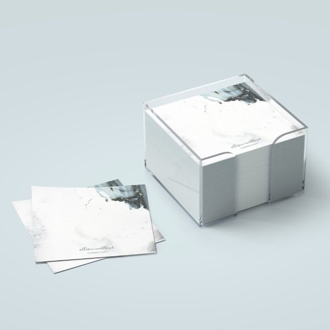Ice Blue Grått Black Marble Background Post-it Block (Ice Blue Gray Black Marble Background Post-it Notes)