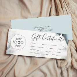 Ice Blue Grått Black Marble Gift-certifikat