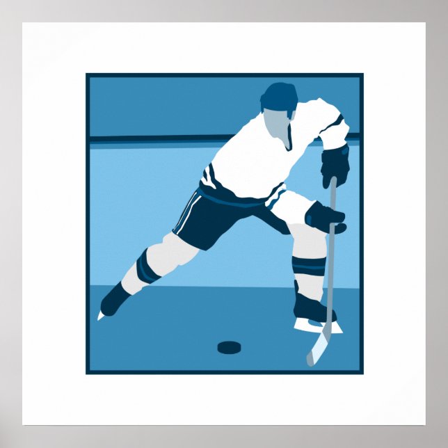 Ice Blue Hockey Logotyp Poster (Framsidan)