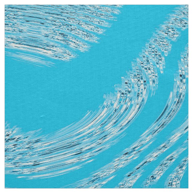 Ice Blue Ivory Linen Fabric Tyg (Prov)