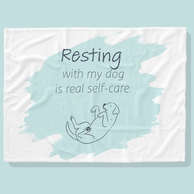 Ice Blue Labrador Retriever Dog Mom Self‑Care  Fleecefilt (Skapare uppladdad)