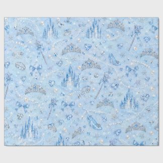 Ice Blue, Princess Tiara, Magic Wand, Birthday, Presentpapper