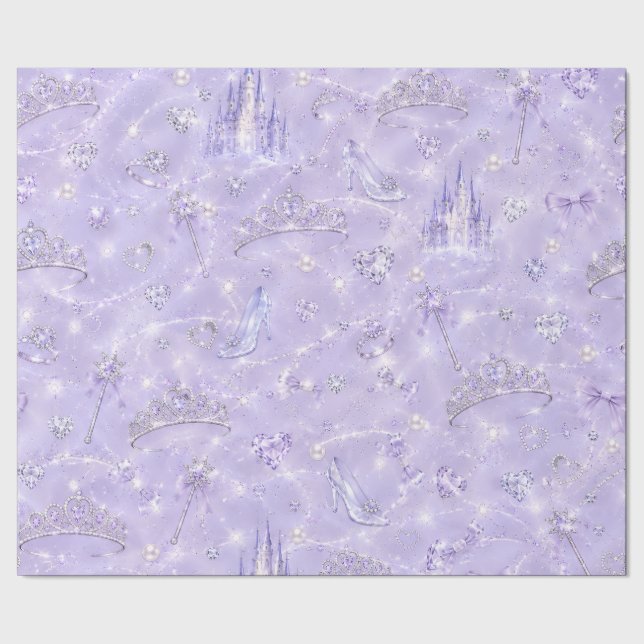 Ice Blue, Princess Tiara, Magic Wand, Birthday, Presentpapper (Seam)