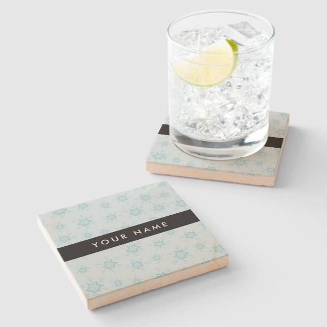 Ice Blue Snöflingor, Ditt namn, Anpassa Stenunderlägg (Sidan)