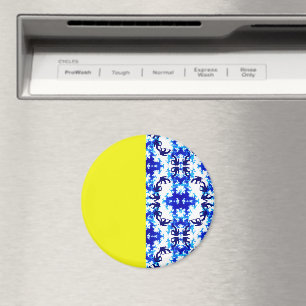 Ice Blue Snowboarder Himmel Gult Snowboarding Spo Magnet