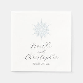 Ice Blue Snowflake Elegant Winter Wedding Pappersservett
