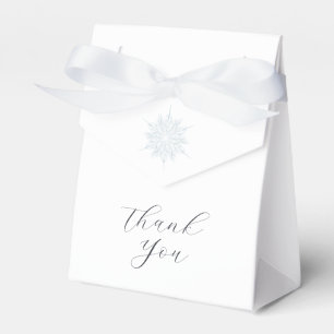 Ice Blue Snowflake Elegant Winter Wedding Presentaskar