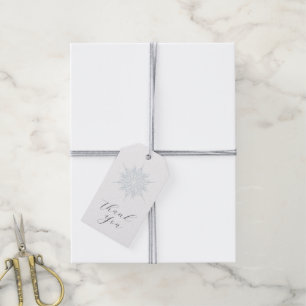 Ice Blue Snowflake Elegant Winter Wedding Presentetikett