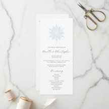 Ice Blue Snowflake Elegant Winter Wedding