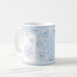 Ice Blue Snowflake Kaffemugg