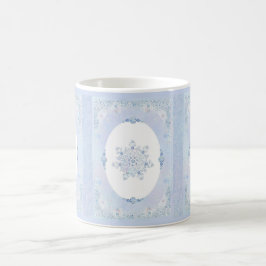 Ice Blue Snowflake Kaffemugg