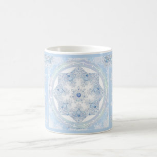 Ice Blue Snowflake Kaffemugg