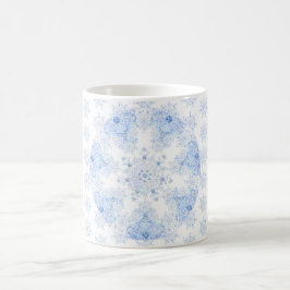 Ice Blue Snowflake Kaffemugg