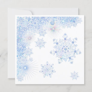 Ice Blue Snowflake Kort