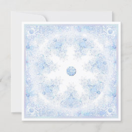 Ice Blue Snowflake Kort