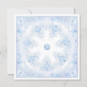 Ice Blue Snowflake Kort