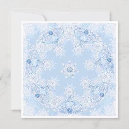 Ice Blue Snowflake Kort