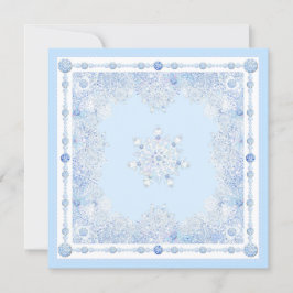 Ice Blue Snowflake Kort