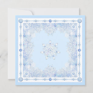 Ice Blue Snowflake Kort
