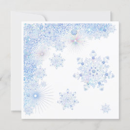 Ice Blue Snowflake Kort