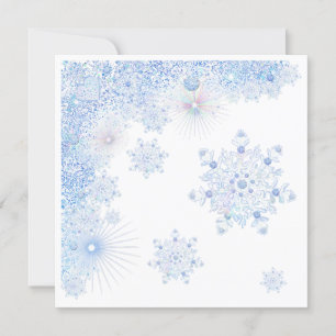 Ice Blue Snowflake Kort