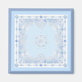 Ice Blue Snowflake Magnet