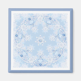 Ice Blue Snowflake Magnet