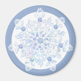 Ice Blue Snowflake Magnet