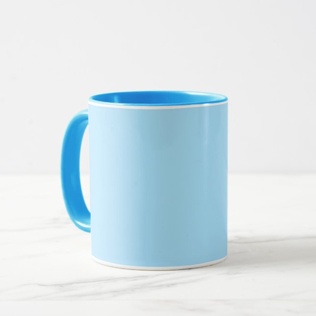 Ice Blue Solid Färg | Klassisk | ELEGANT Mugg (Framsida vänster)