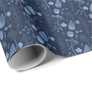 Ice Blue Träd Botanicals jul - Helgdag Gift Presentpapper