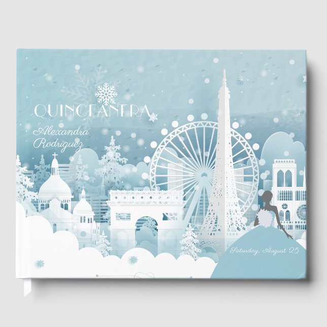 Ice Blue Winter i Paris Gästböcker (Framsida)