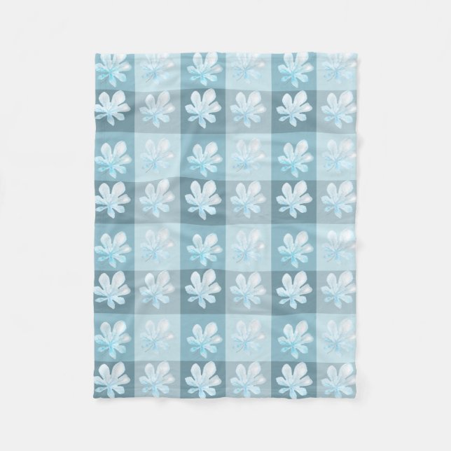 Ice Blue Winter Löv Fleece Blanket (Framsidan)