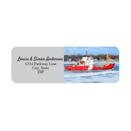 Ice Breaker Griffon Canadian Kusten Freighter Returadress Etikett
